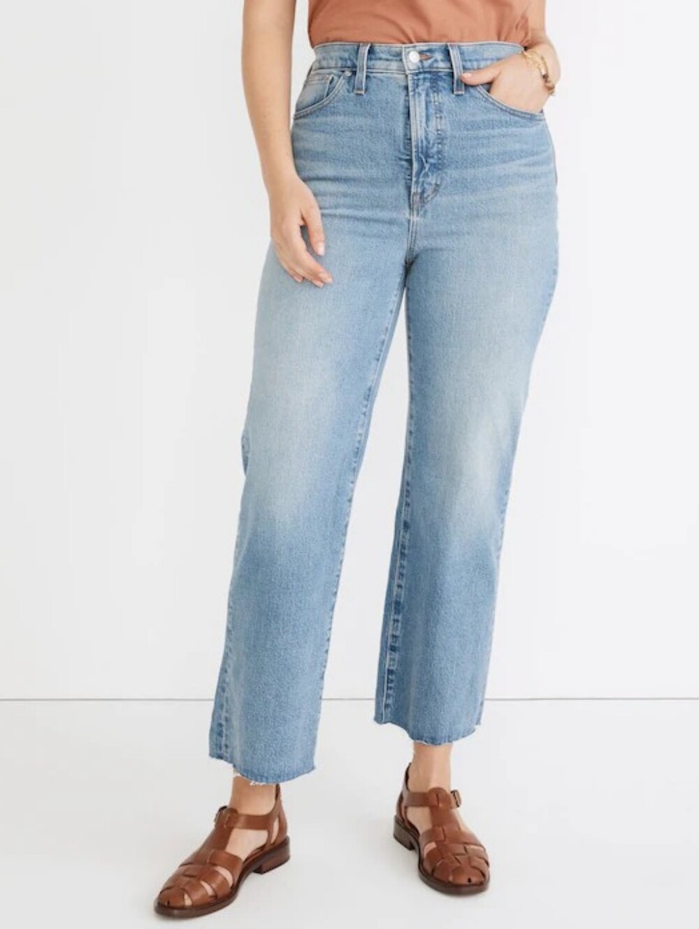 Madewell The Perfect Vintage Wide-Leg Crop Jean in Catlin Wash Size 28